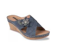 Selly Wedge Sandal Navy view