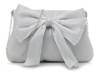 Pleated Bow Clutch Silver Metallic view