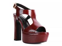 Croft Platform Sandal Dark Red view