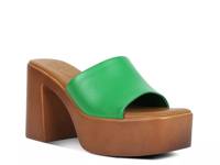 Scandal Platform Sandal Brown/Green view