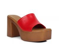 Scandal Platform Sandal Brown/Red view