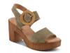 Gamona Platform Sandal Olive Green view