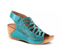 Inocencia Wedge Sandal Turquoise view