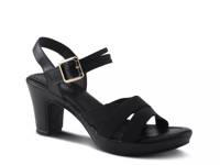 Neesa Stretch Platform Sandal Black view