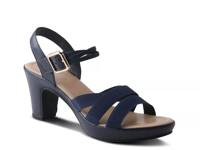 Neesa Stretch Platform Sandal Navy view