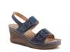 Tavlin Wedge Sandal Navy view