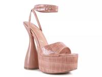 Drop Dead Platform Sandal Peach view