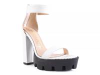 Rattle Platform Sandal White view