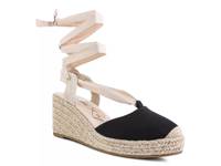 Little Mary Espadrille Wedge Sandal Black view