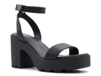 Wave Platform Sandal Black view