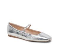 Reyes Mary Jane Ballet Flat Silver Metallic Leather view