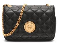 Quilted Leather Crossbody Bag Black view