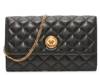 Quilted Leather Clutch Black view