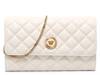 Quilted Leather Clutch Off White view