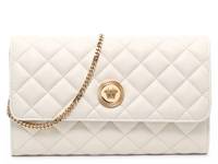 Quilted Leather Clutch Off White view