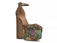 Pinkston Platform Pump Green Floral/Leopard Print Textile view