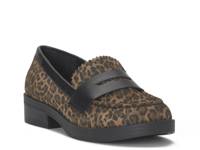Floriss Penny Loafer Beige/Black Leopard Print Leather view