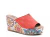 Laylani Wedge Sandal Coral Suede view