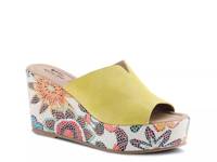 Laylani Wedge Sandal Yellow Suede view