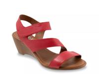 Rose Wedge Sandal Red view