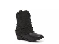 Lassy Foldover Western Bootie - Kids' Black view