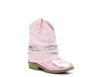 Lassy Foldover Western Bootie - Kids' Pink view