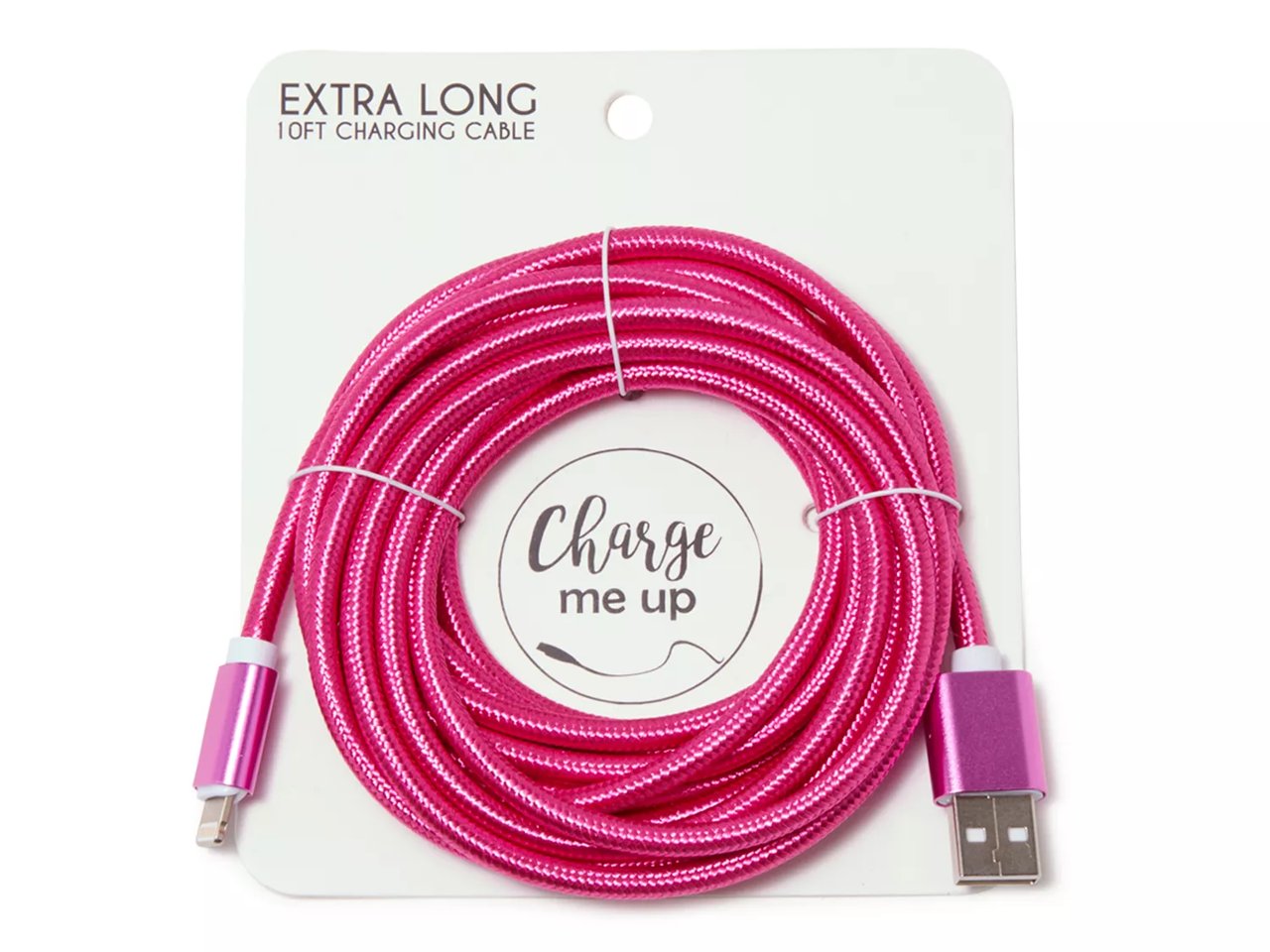 Hot Pink 10ft Lightning Charging Cable