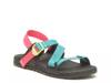 Lowdown Sandal Teal Rose view