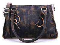 Rockababy Leather Shoulder Bag Faded Black/Brown view