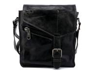 Venice Beach Leather Crossbody Bag Black view