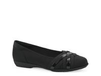 Chic Ballet Flat Black Fabric view