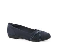 Chic Ballet Flat Blue Fabric view