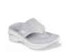 GO WALK Arch Fit Glam Wedge Sandal Grey view