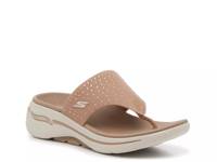 GO WALK Arch Fit Glam Wedge Sandal Taupe view