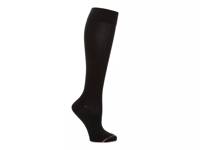 Ribbed Women's Compression Knee Socks Black view
