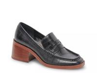 Talie Penny Loafer Black Croc Print view
