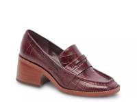 Talie Penny Loafer Burgundy Croc Print view