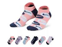 Everyday Training Women's No Show Socks - 6 Pack Pink/Purple/Blue view