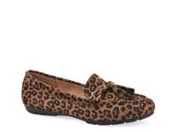 Gush Driving Loafer Tan Leopard Print view