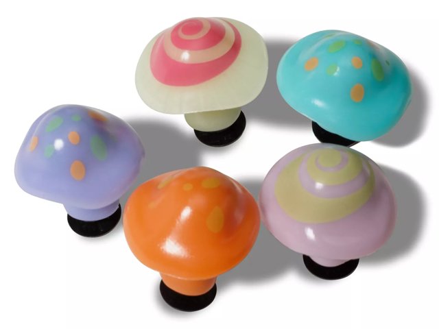 Glow-In-The-Dark Shrooms Jibbitz Set - 5 Pack