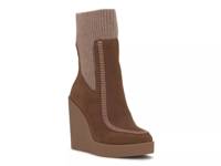 Madwen Knitted Wedge Bootie Dark Brown view