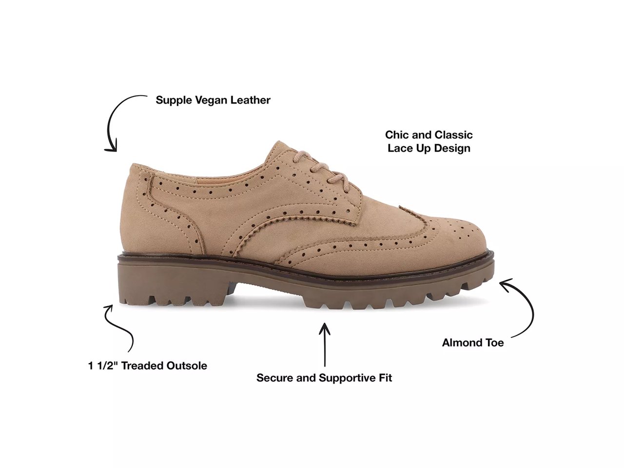 Claudiya Wingtip Oxford