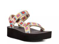 Universal Crochet Platform Sandal Beige Multicolor view