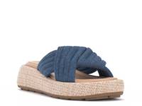 Luesda Platform Sandal Indigo Textile view