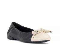 Maysa Ballet Flat Black/Cream Leather view