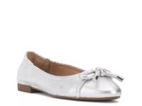 Maysa Ballet Flat Silver Metallic Leather view