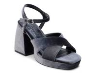 Robin Platform Sandal Grey Velvet view