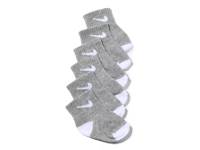 Logo Kids' Ankle Socks - 6 Pack Grey/White view