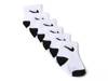 Logo Kids' Ankle Socks - 6 Pack White/Black view