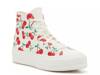 Chuck Taylor All Star High-Top Platform Sneaker - Women's Egret Off White/Red/Green Cherry Print view